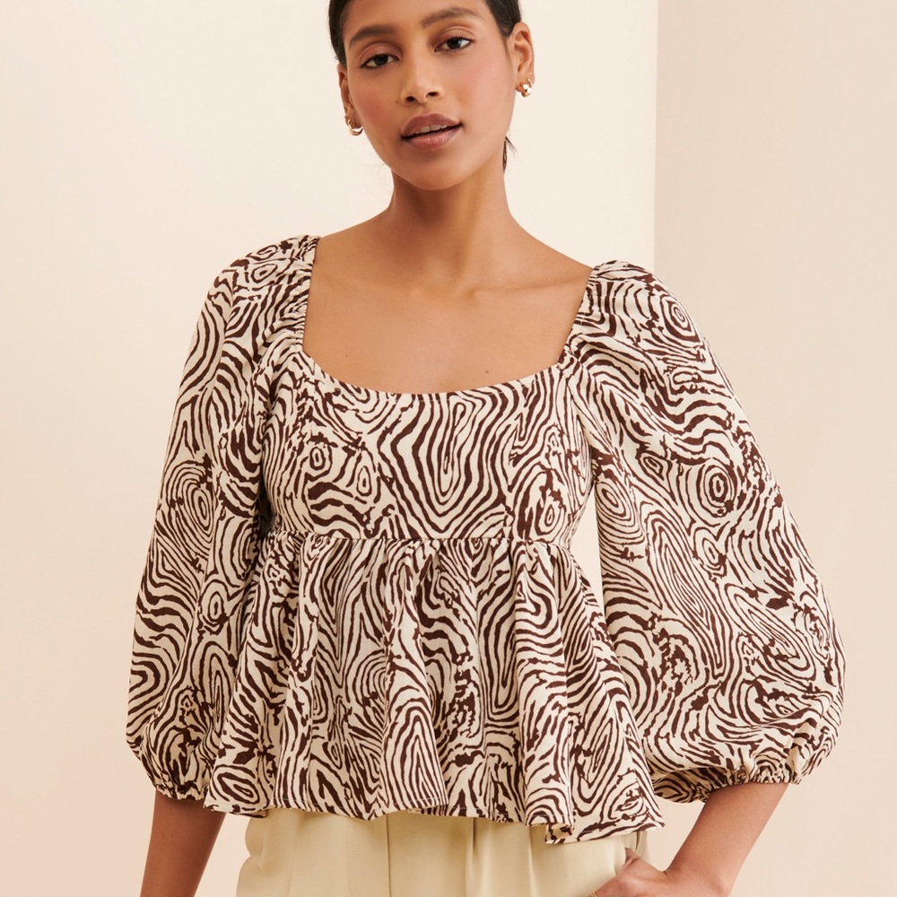 Moon River Babydoll Blouse